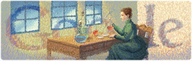 Google Logo: Marie Curie's 144th Birthday