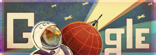 Logo Google : 50ème anniversaire du premier homme dans l’espace