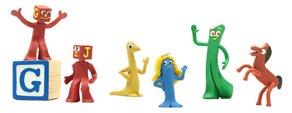 Google Logo: Art Clokey's 90th Birthday, pioneer of stop motion clay animation