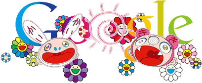 Google Logo: First Day of Summer. Doodle by Takashi Murakami, 2011. (Northern Hemisphere)